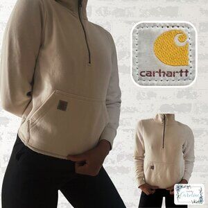 Carhartt Quarter-Zip in White (Cropped), XS